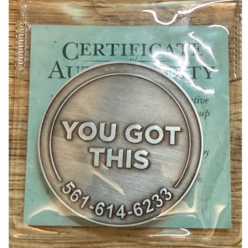 ARIA Addiction Recovery Challenge Coin Token You Got This Sobriety Medallion